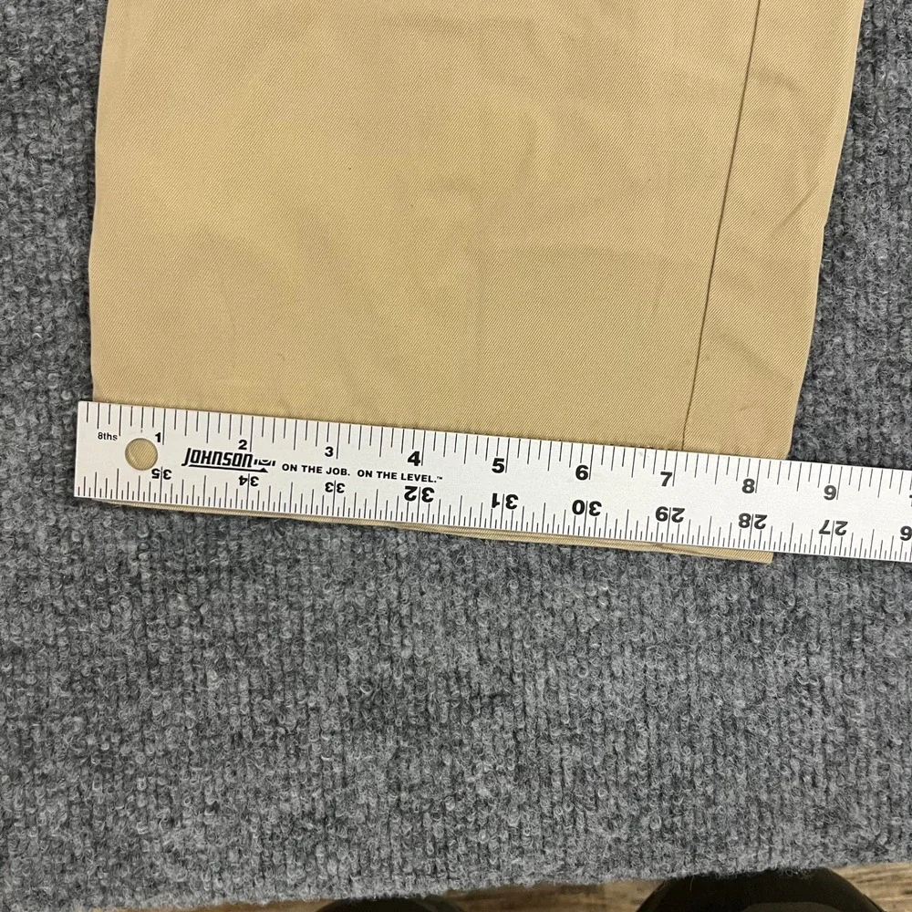Tommy Hilfiger Chino Pants Mens Size 38x30 Beige Tailored Fit Flat Front Casual